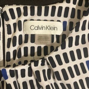 Calvin Klein Sleeveless Top, Women Size M, Black and White